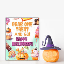 Load image into Gallery viewer, Halloween Candy Bowl Sign - Candy Trick or Treat
