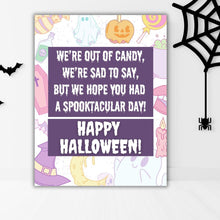 Load image into Gallery viewer, Halloween Candy Bowl Sign - Candy Pastels