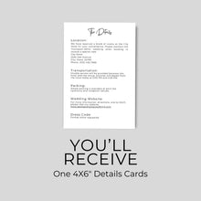 Load image into Gallery viewer, Printable Minimal Wedding Invitation Card, Details Card Template, RSVP Card with QR code, Canva Wedding Invitations Template - MW01