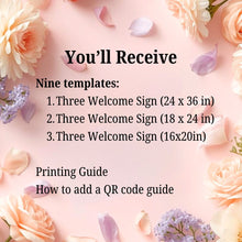 Load image into Gallery viewer, Editable Welcome Sign for Baby Shower Baby in Bloom | Welcome to Baby Shower Sign | Welcome to Baby Shower Template