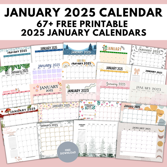 67+ January 2025 Calendar templates to start the New Year right
