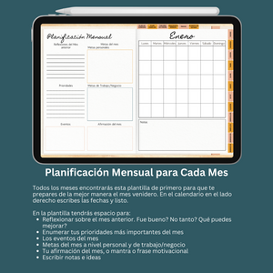 Agenda 2025 Digital Sin Fechas | Inicia Domingo y Lunes | 5 Portadas distintas | 200 Stickers | Manual de Instrucciones