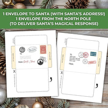Load image into Gallery viewer, Letter to Santa Printable Bundle | Letter from Santa | Letter to Santa envelope | Template Letter to Santa | Easy to print Digital Instant download
