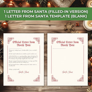 Letter to Santa Printable Bundle | Letter from Santa | Letter to Santa envelope | Template Letter to Santa | Easy to print Digital Instant download