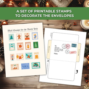 Letter to Santa Printable Bundle | Letter from Santa | Letter to Santa envelope | Template Letter to Santa | Easy to print Digital Instant download
