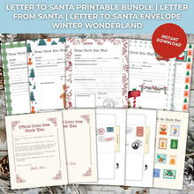 Load image into Gallery viewer, Letter to Santa Printable Bundle | Letter from Santa | Letter to Santa envelope | Template Letter to Santa | Easy to print Digital Instant download | Fun Christmas
