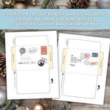 Load image into Gallery viewer, Letter to Santa Printable Bundle | Letter from Santa | Letter to Santa envelope | Template Letter to Santa | Easy to print Digital Instant download | Fun Christmas
