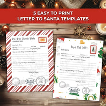Load image into Gallery viewer, Letter to Santa Printable Bundle | Letter from Santa | Letter to Santa envelope | Template Letter to Santa | Easy to print Digital Instant download
