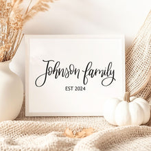 Load image into Gallery viewer, Personalized Family Last Name Hand Lettering | Farmhouse Digital Wall Art
