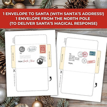 Load image into Gallery viewer, Letter to Santa Printable Bundle | Letter from Santa | Letter to Santa envelope | Template Letter to Santa | Easy to print Digital Instant download
