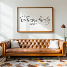 Load image into Gallery viewer, Personalized Family Last Name Hand Lettering | Farmhouse Digital Wall Art
