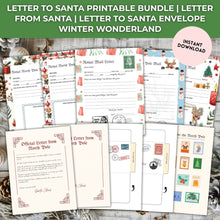 Load image into Gallery viewer, Letter to Santa Printable Bundle | Letter from Santa | Letter to Santa envelope | Template Letter to Santa | Easy to print Digital Instant download
