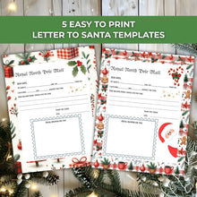 Load image into Gallery viewer, Letter to Santa Printable Bundle | Letter from Santa | Letter to Santa envelope | Template Letter to Santa | Easy to print Digital Instant download
