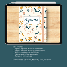Load image into Gallery viewer, Agenda 2025 Digital Sin Fechas | Inicia Domingo y Lunes | 5 Portadas distintas | 200 Stickers | Manual de Instrucciones
