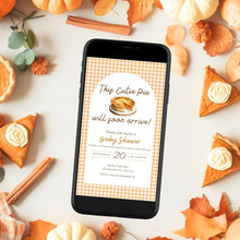 Load image into Gallery viewer, Editable Cutie Pie Baby Shower Invitation | Cutie Pie Baby Shower Invite | Fall Baby shower invitation template | Baby Shower E-vite FWP001
