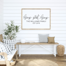 Load image into Gallery viewer, Personalized Home Sweet Home Family Last Name Hand Lettering | Farmhouse Digital Wall Art

